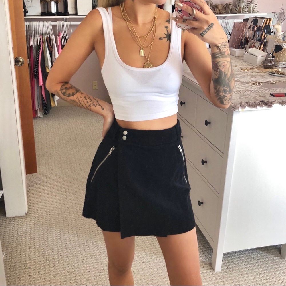 Corduroy High Waisted Mini Skirt